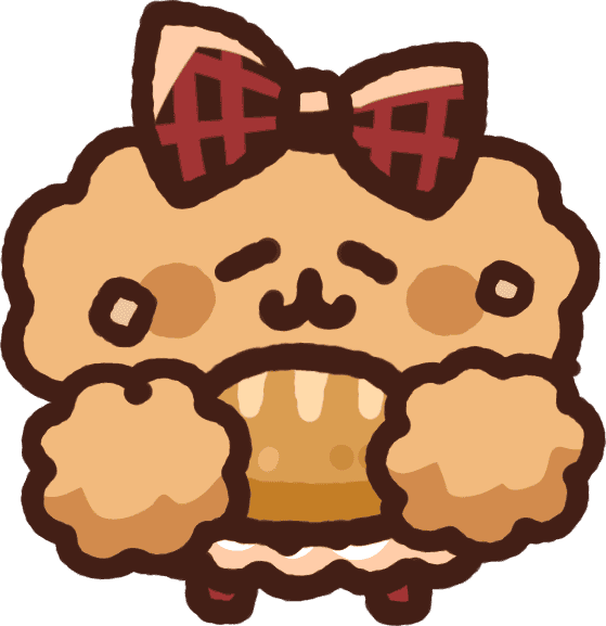 焼きたてのパンを頬張る囚人キララ — 目を閉じてうっとり